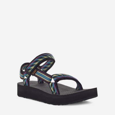 Teva Midform Universal Women's Black Sandals CA58373 Canada Clearance